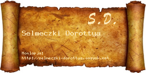Selmeczki Dorottya névjegykártya